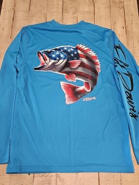 Patriotic Fishing Shirt - UPF 30 ✨️ New Without Tags ✨️